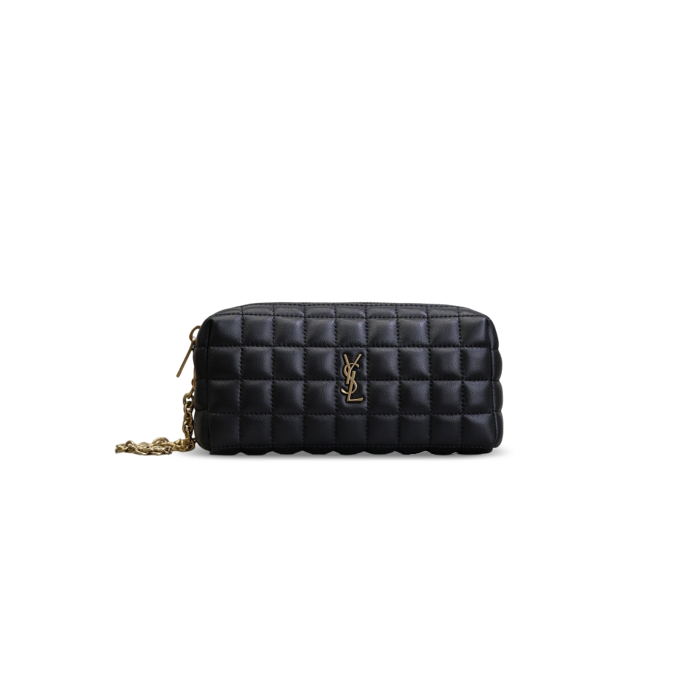 YSL CASSANDRE MATELASSÉ CARRÉ POUCH ON CHAIN IN LAMBSKIN 779649 (18.5*8.5*4cm)